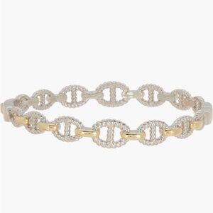 Sophisticated Two-Tone Chain Bracelet